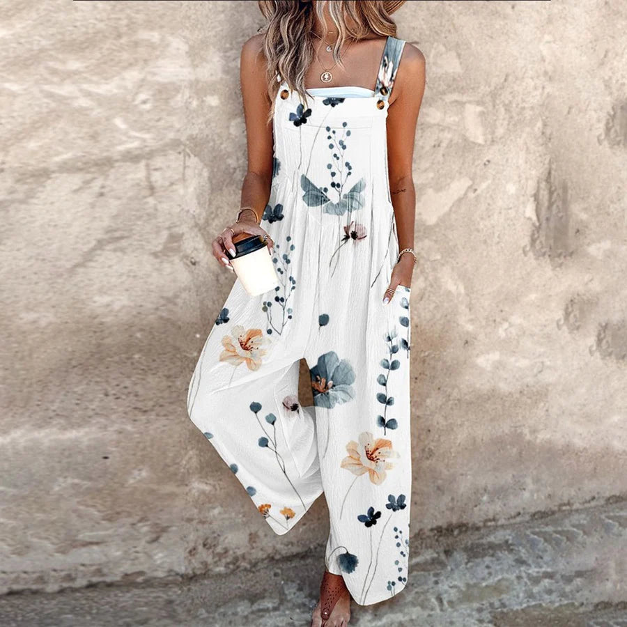 Amanda - Comfortable Printed Overalls
