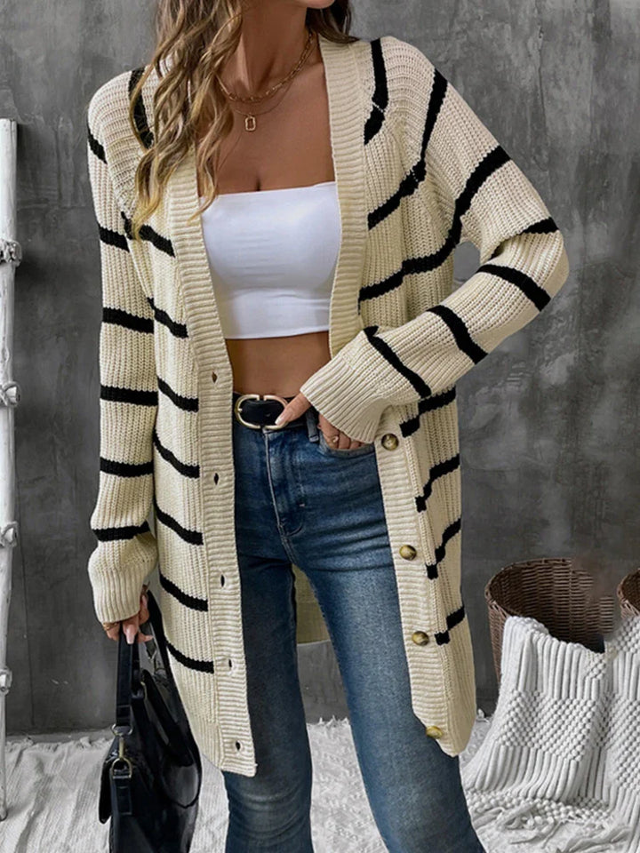 Womens Open Front Snap Button Knit Ribbed Cardigans