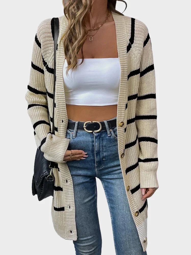 Womens Open Front Snap Button Knit Ribbed Cardigans