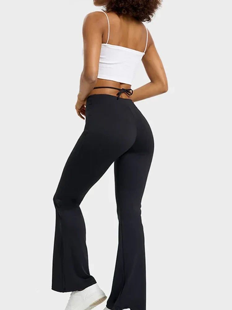 MAGIC CURVE High-Stretch V-Waist Tie Leggings