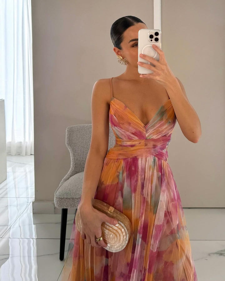 Giselle | Enchanting Floral Print Maxi Dress