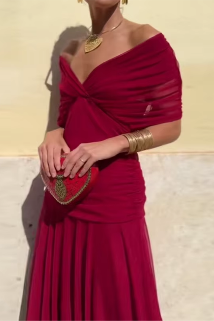 Louise - Elegant V-Neck Maxi Dress