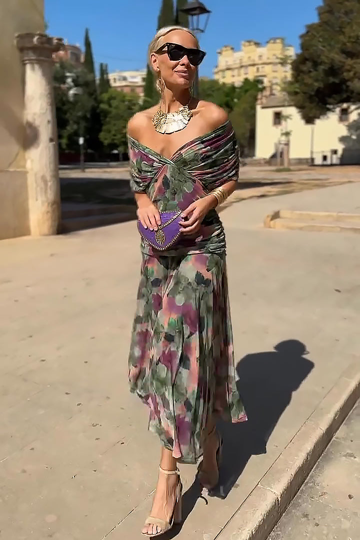 Louise - Elegant V-Neck Maxi Dress