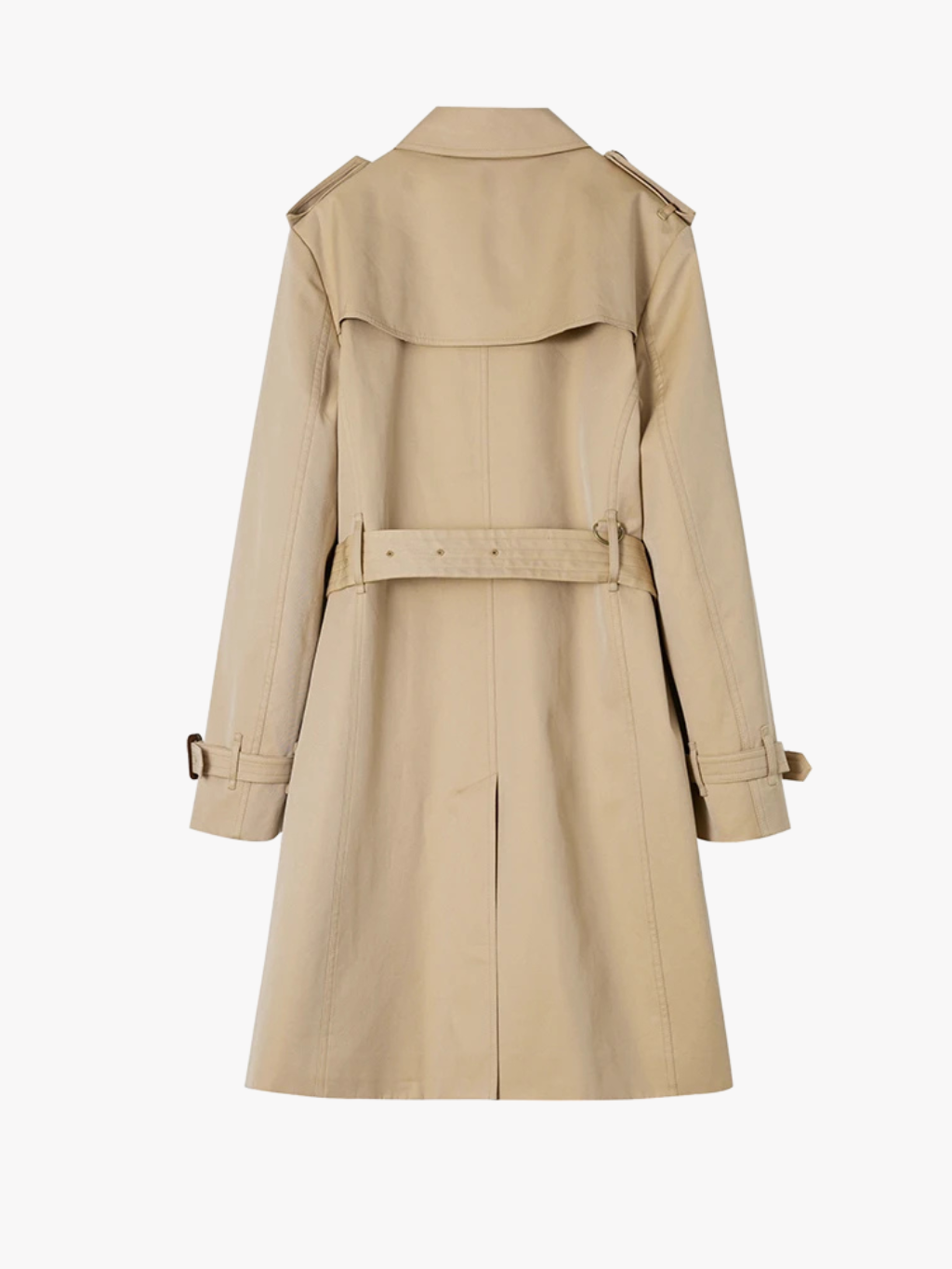 Double-Breasted Belted Trench Coat