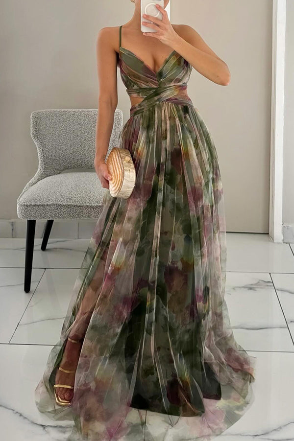 Giselle | Enchanting Floral Print Maxi Dress