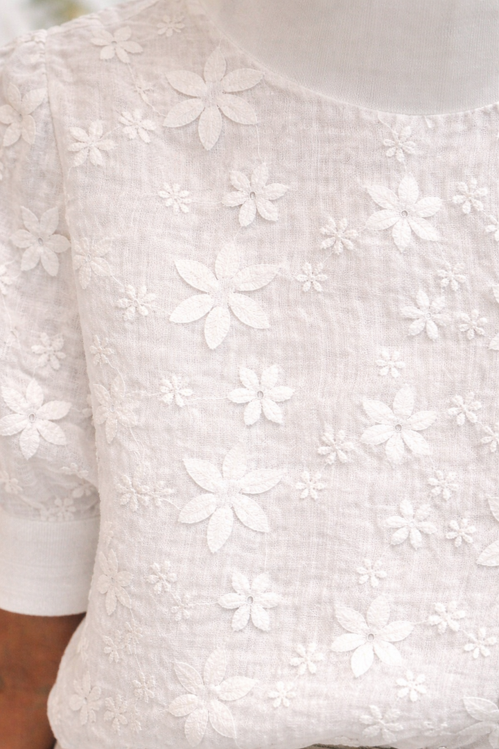 ATELIER ÉLÉGANCE | BLOUSE BRODÉE COL POUR FEMME