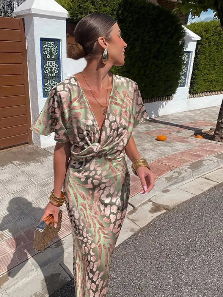 Clarandra™ | Copper Midi Dress
