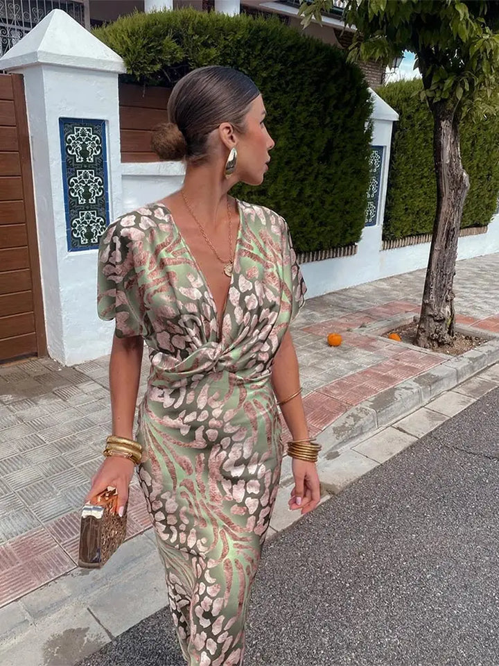 Clarandra™ | Copper Midi Dress
