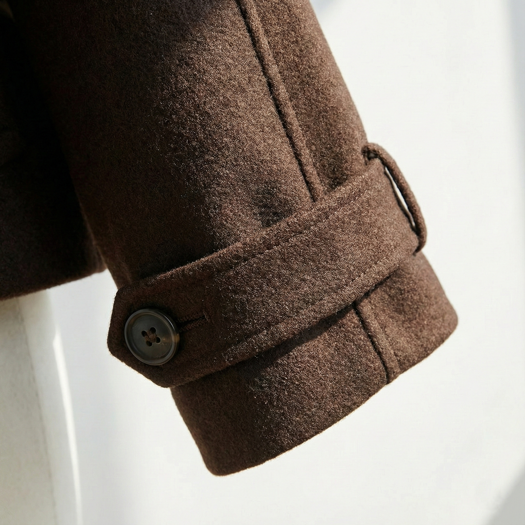 Brown Blend Cropped Trench Jacket