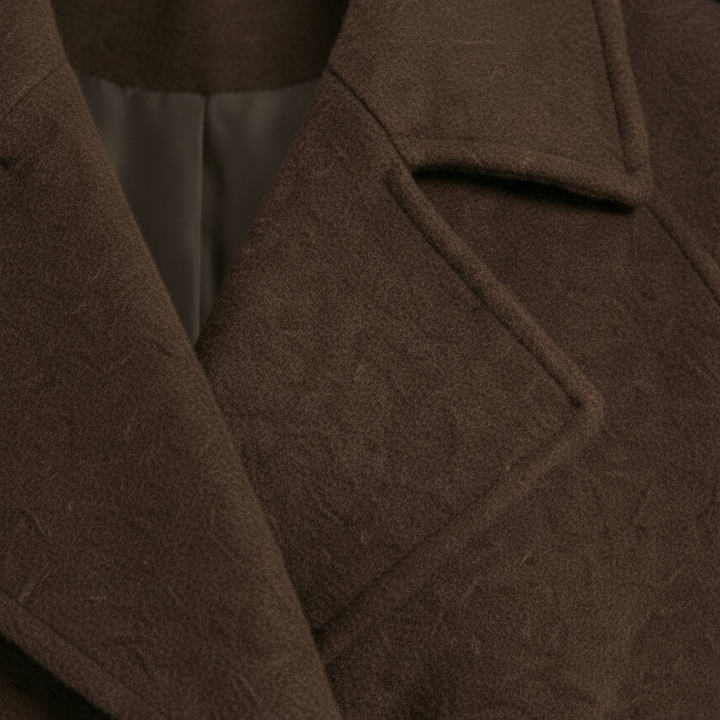 Brown Blend Cropped Trench Jacket