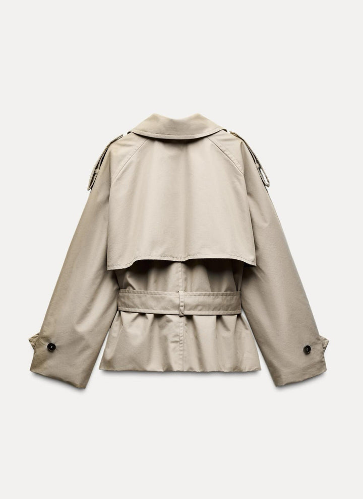 Oversized High-Neck Trench Jacket