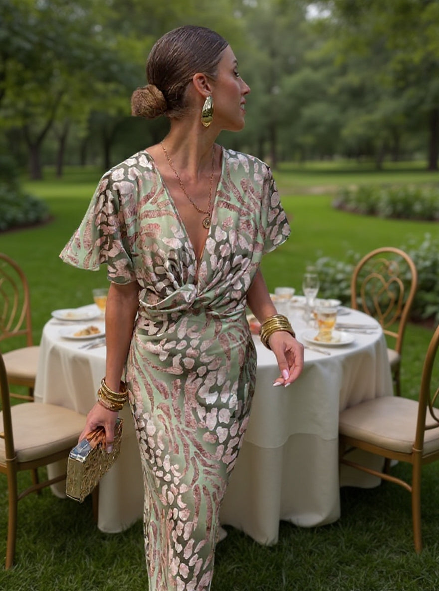 Clarandra™ | Copper Midi Dress
