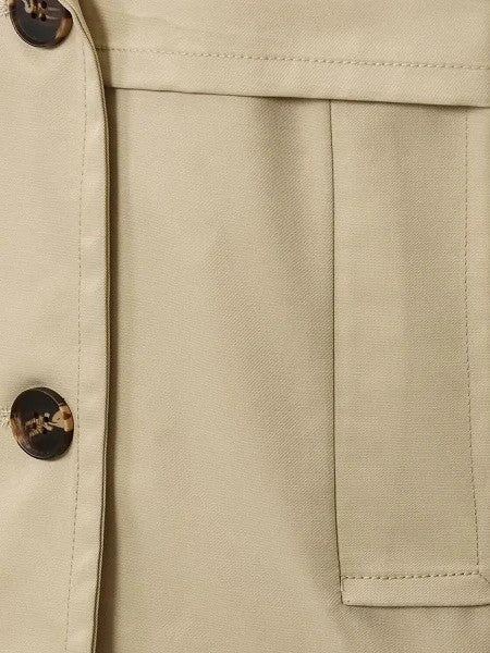 Short Double-Breasted Trench Jacket
