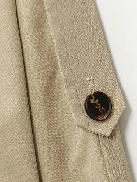 Short Double-Breasted Trench Jacket