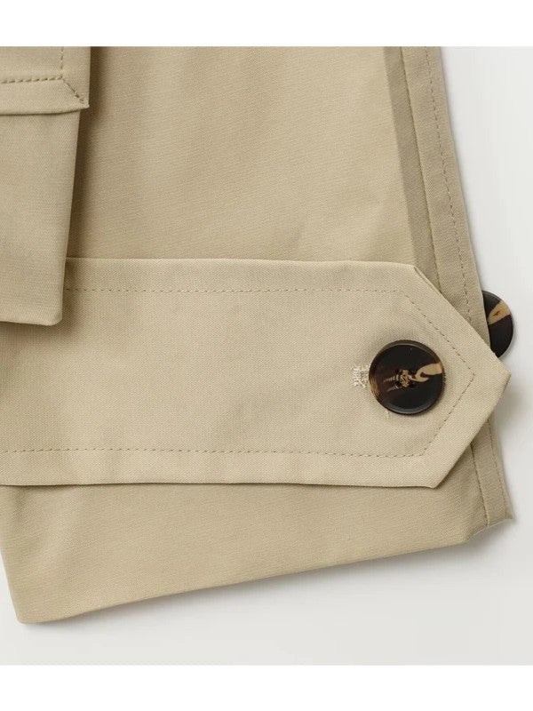 Short Double-Breasted Trench Jacket
