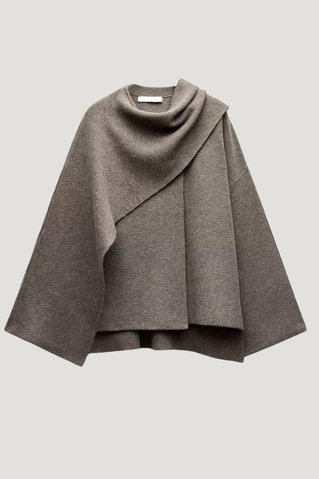 Cowl Neck Cape Coat for Women