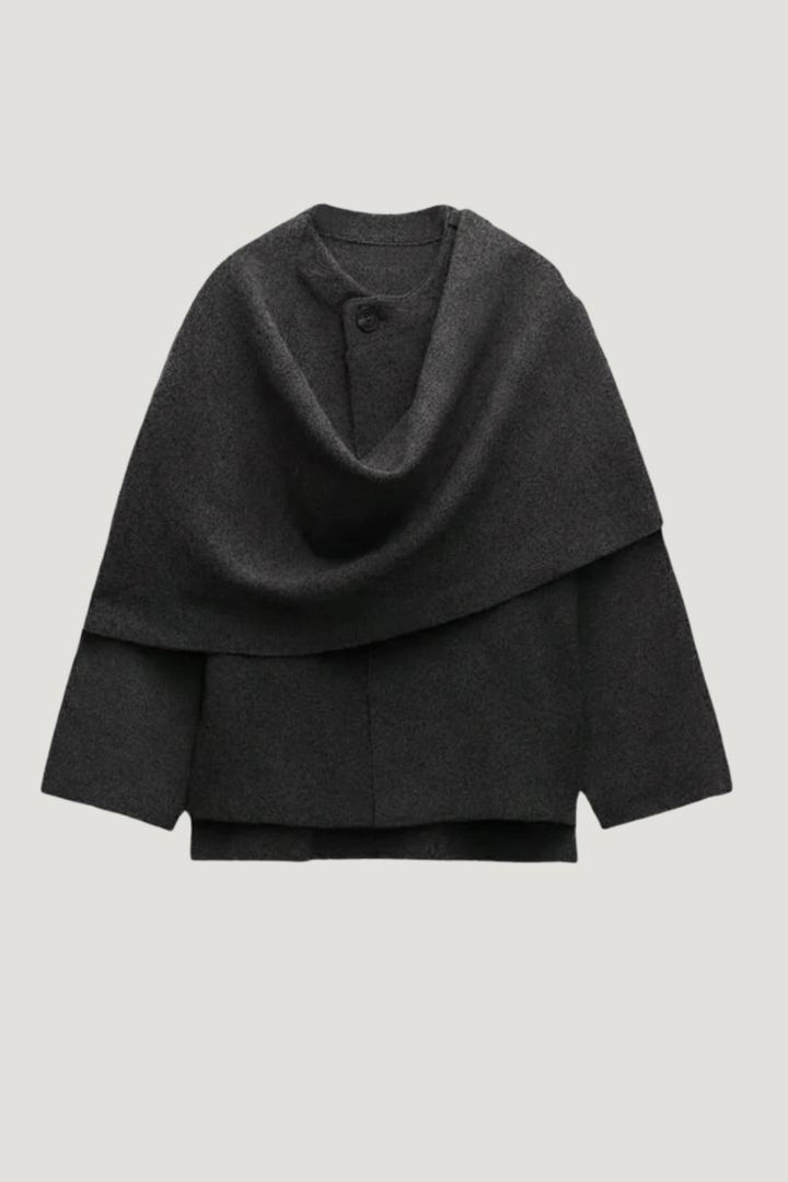 Cowl Neck Cape Coat for Women