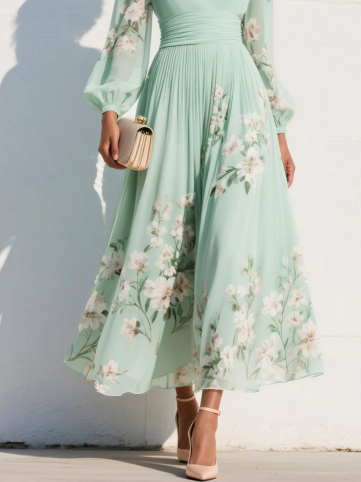 Olivia™ | Floral Elegance Midi Dress