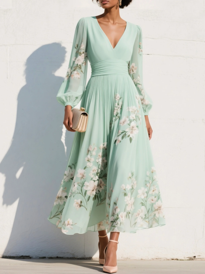 Olivia™ | Floral Elegance Midi Dress