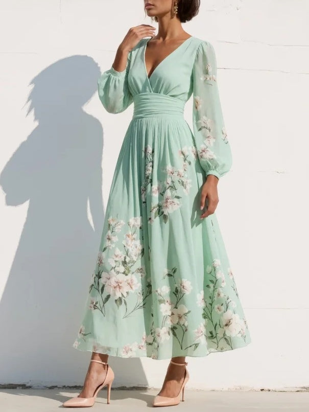 Olivia™ | Floral Elegance Midi Dress
