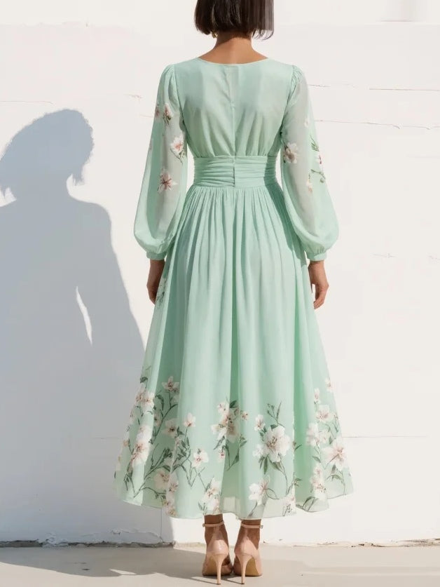 Olivia™ | Floral Elegance Midi Dress