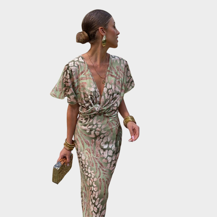 Clarandra™ | Copper Midi Dress