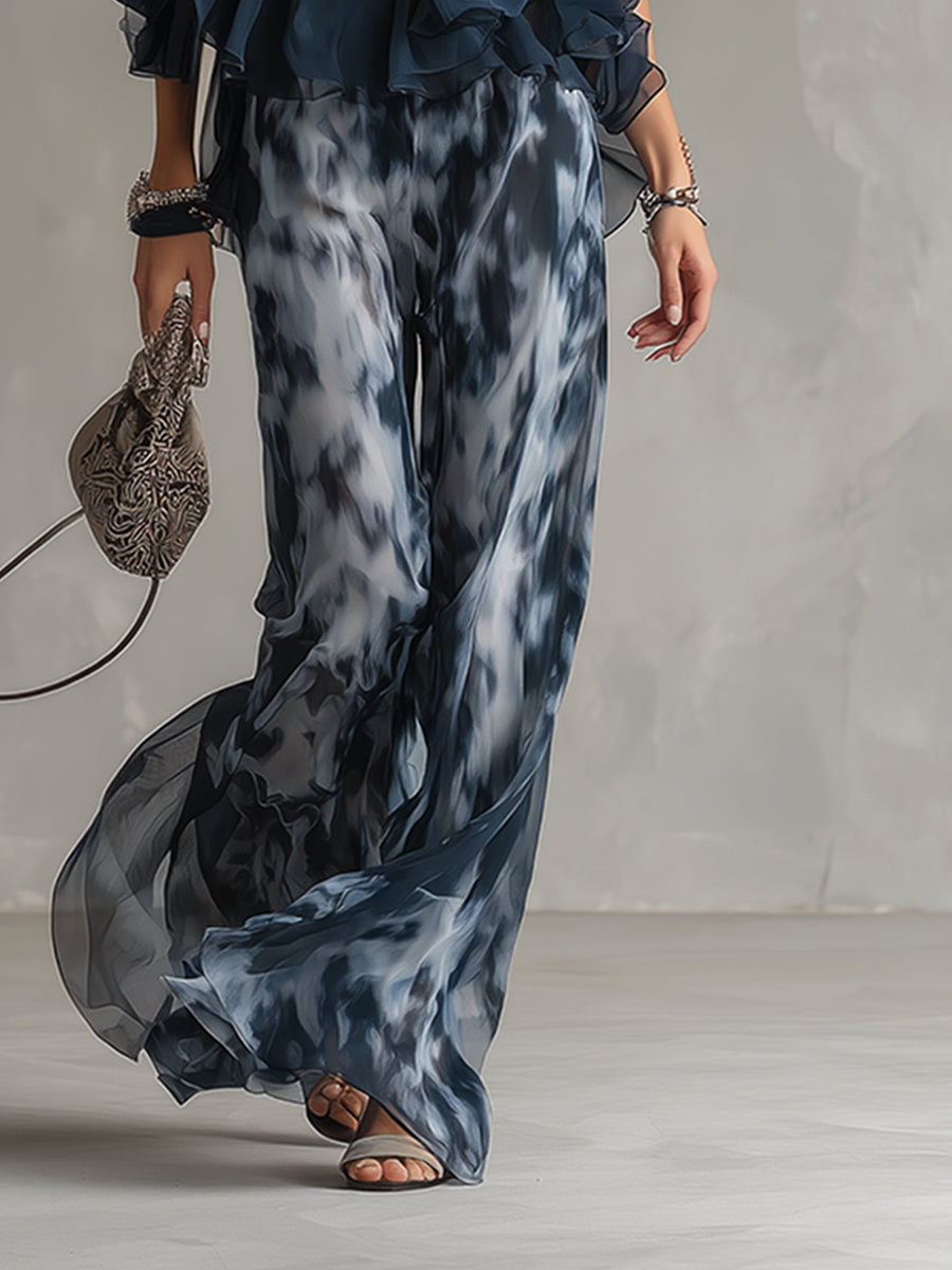 Elise | Elegant Lightweight Set with Flowing Top & Wide-Leg Pants