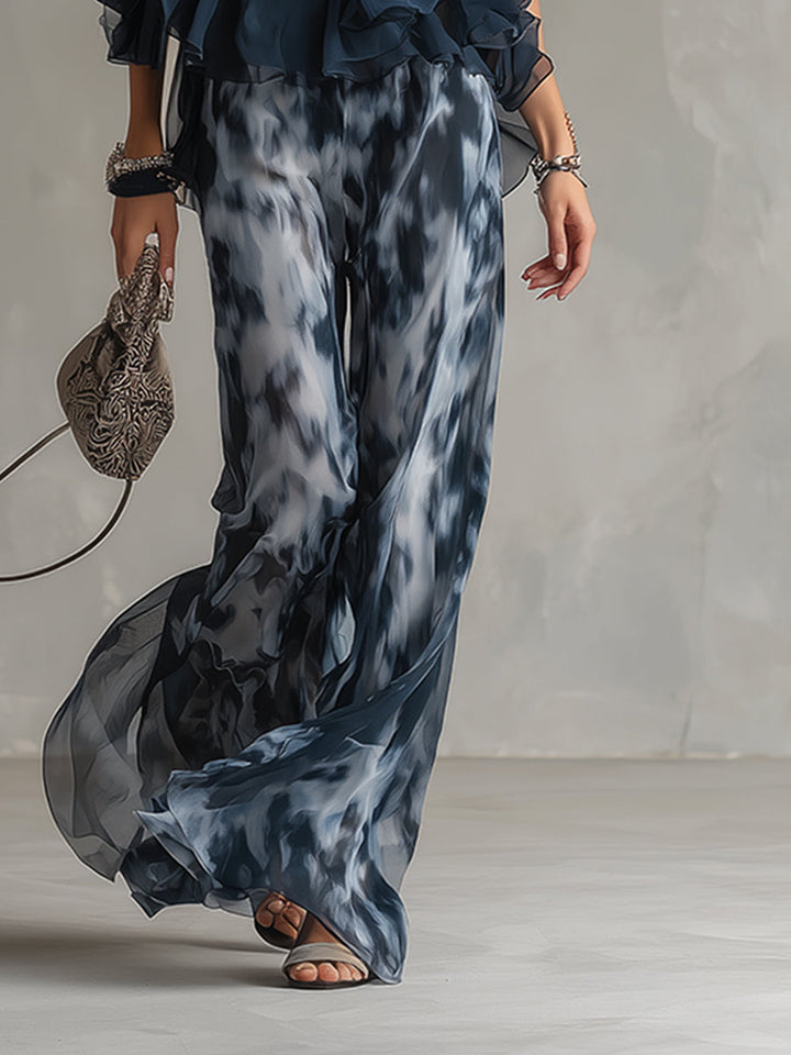 Elise | Elegant Lightweight Set with Flowing Top & Wide-Leg Pants