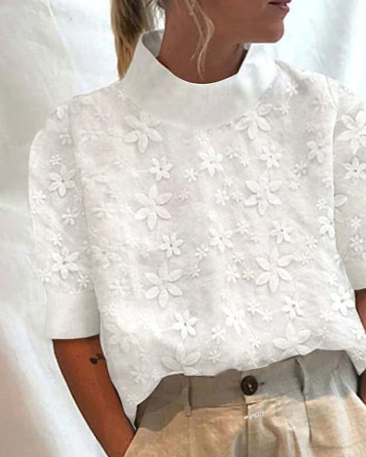 ATELIER ÉLÉGANCE | BLOUSE BRODÉE COL POUR FEMME